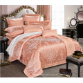 Seda como nupcial Jacquard Bordados Quilt Cover Bedding Set Made in China